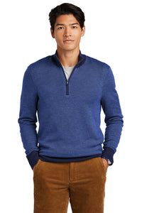 [NEW] Brooks Brothers® Washable Merino Birdseye 1/4-Zip Sweater