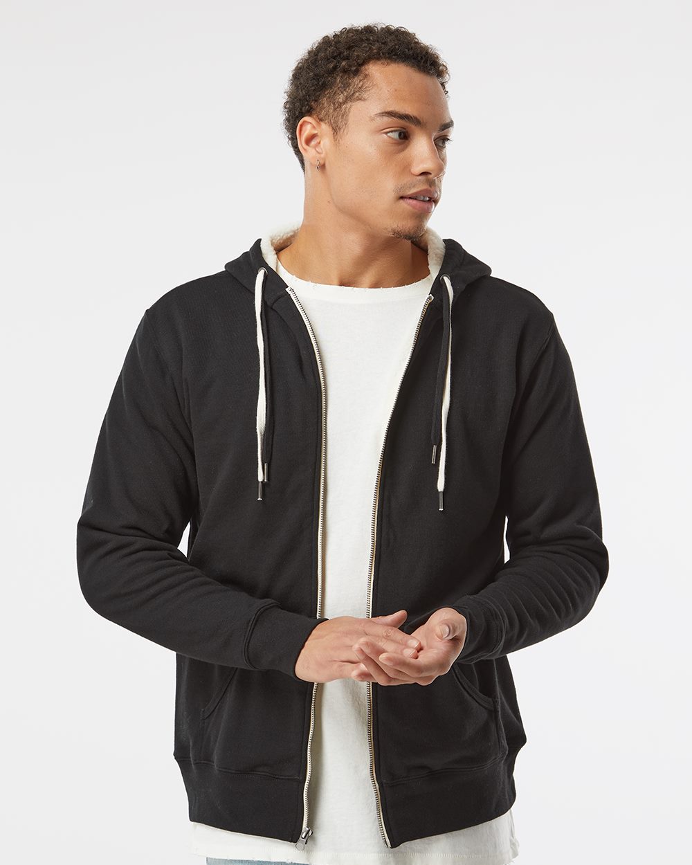 [NEW] Independent Trading Co. Sherpa-Lined Hooded Sweatshirt