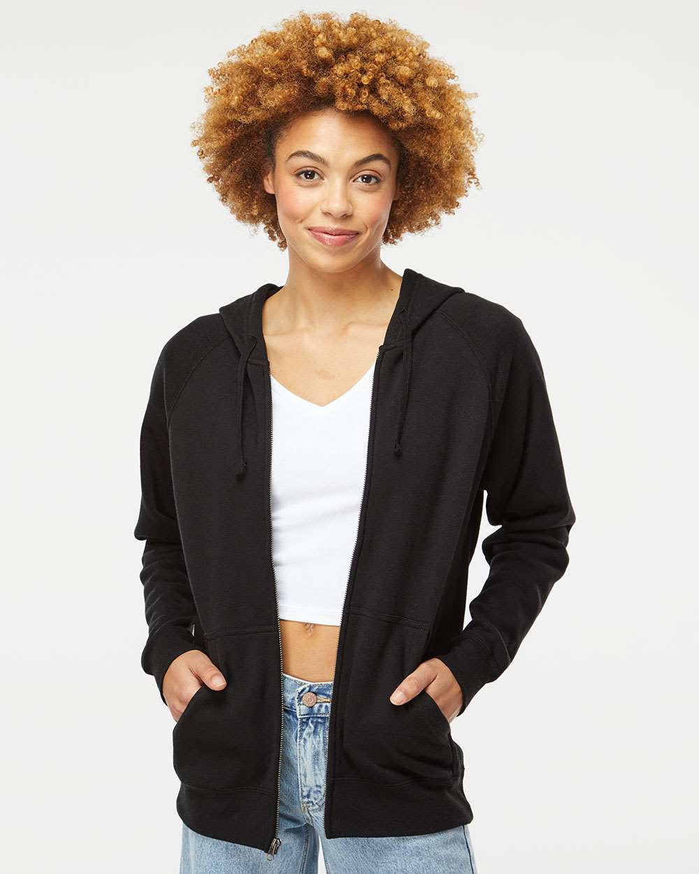 [NEW] Independent Trading Co. Unisex Special Blend Raglan Full-Zip Hooded Sweatshirt